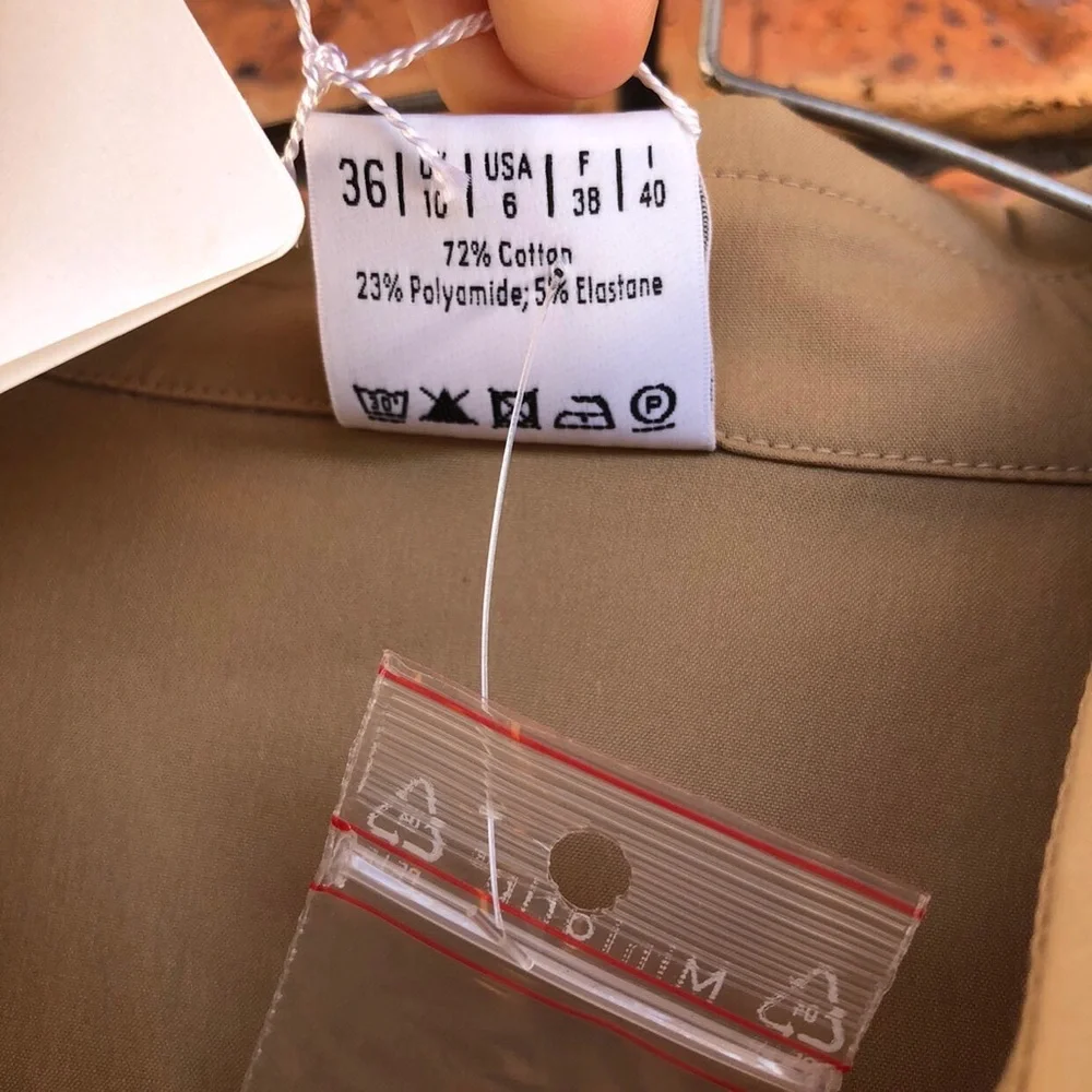 Wolford Beige Button Up Short Sleeve Safari Thong Bodysuit AU 10 NEW W TAGS - Picture 7 of 11